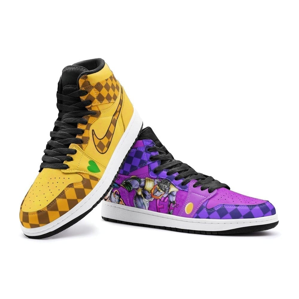 Ideafootwear Dio Vs Jotaro AJ1 High Sneakers Shoes For Men And Women