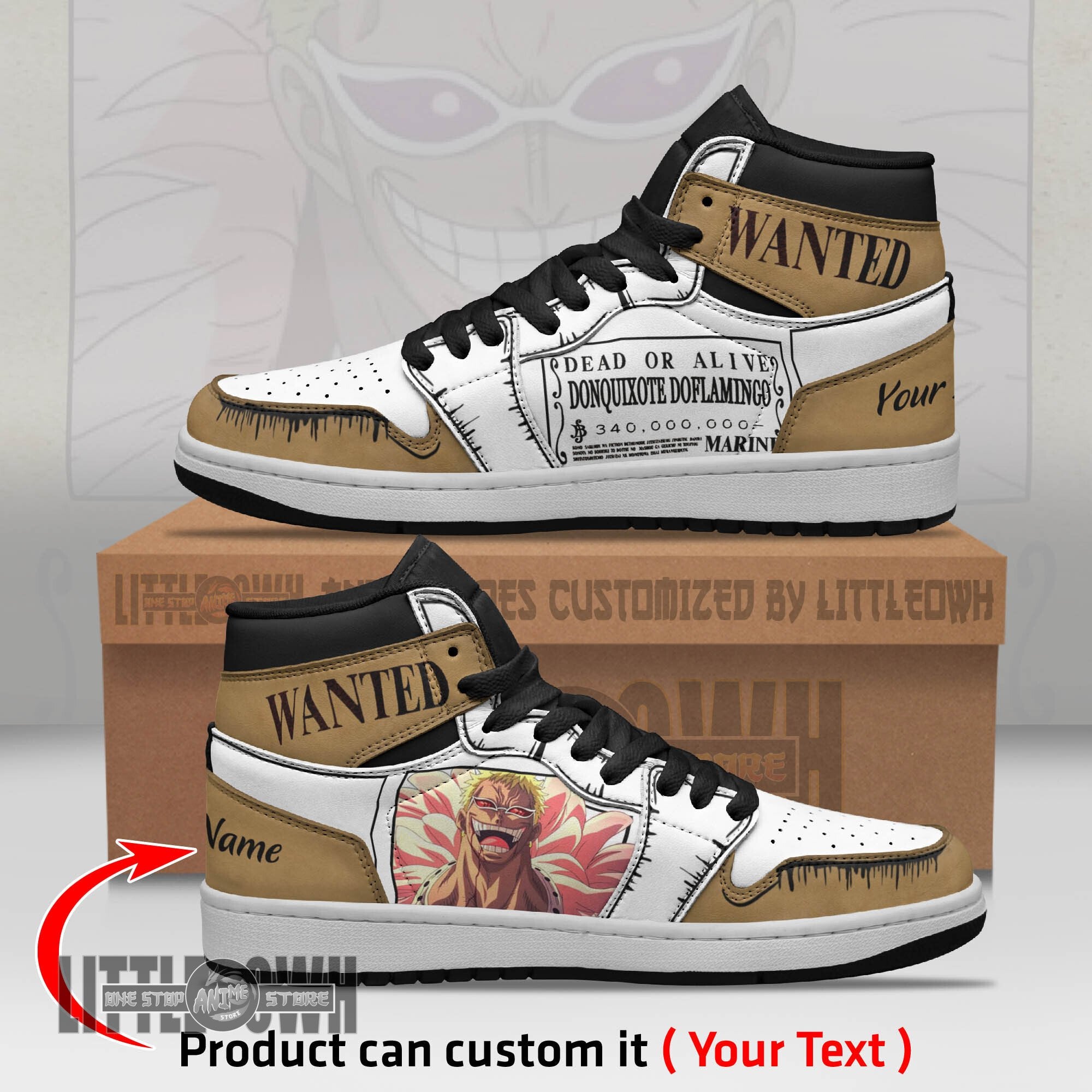Ideafootwear Doflamingo AJ1 High Sneakers Shoes For Men And Women
