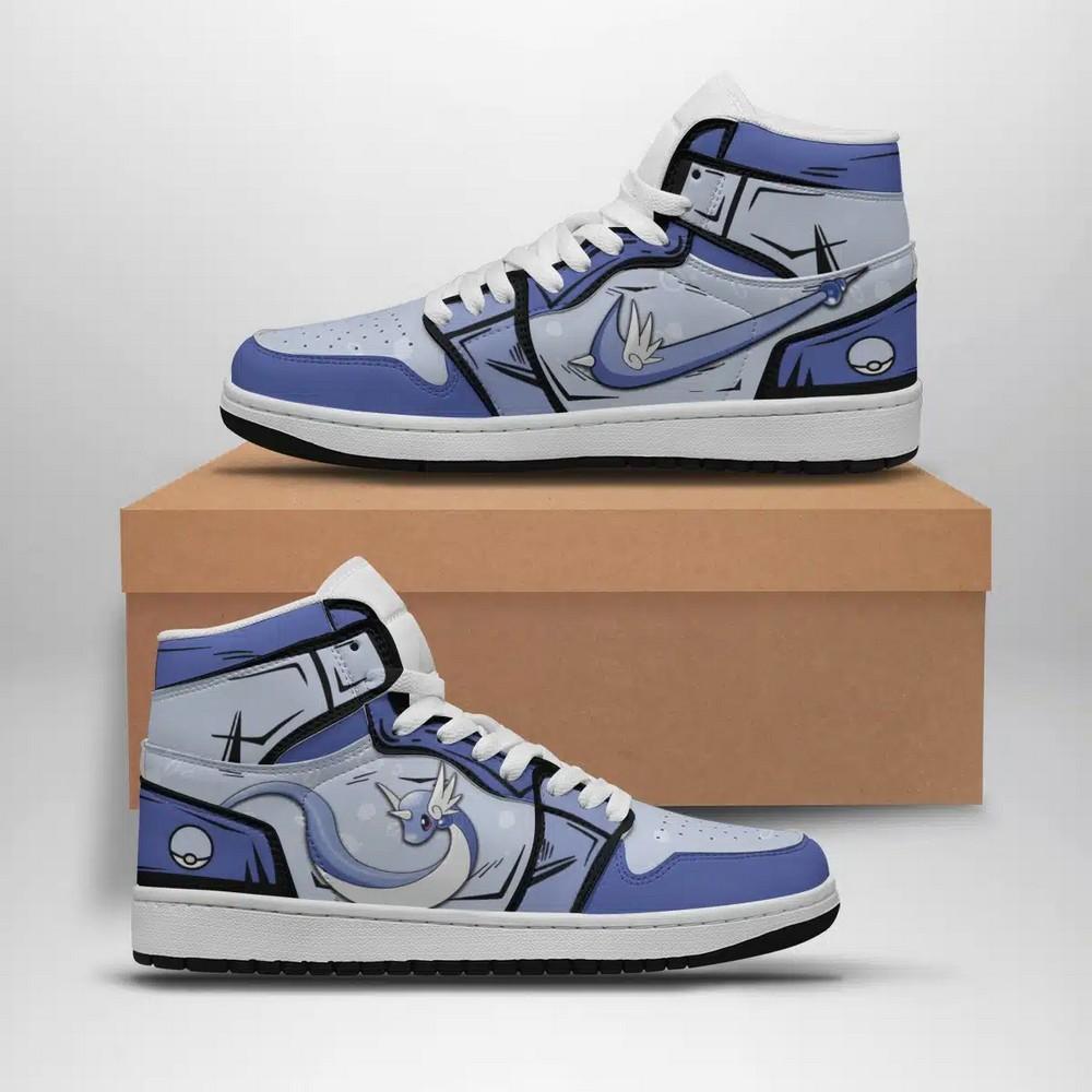 Ideafootwear Dragonair Pokemon AJ1 High Sneakers Shoes For Men And Women