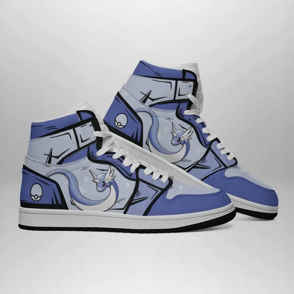 Ideafootwear Dragonair Pokemon AJ1 High Sneakers Shoes For Men And Women