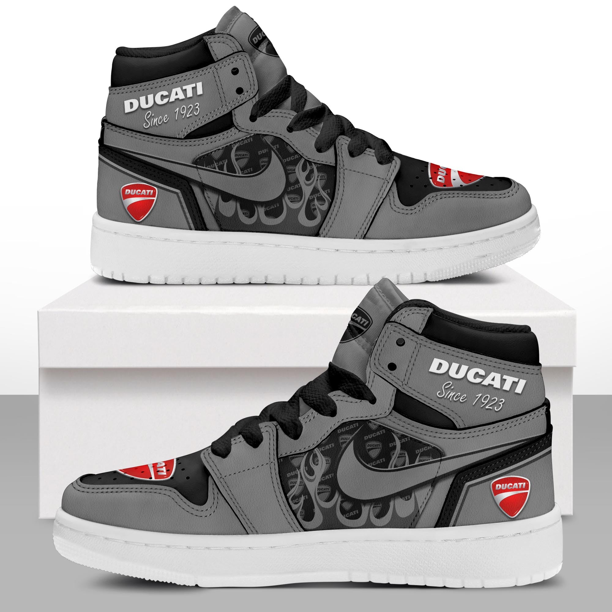 Ideafootwear Ducati AJ1 High Sneakers Shoes For Men And Women