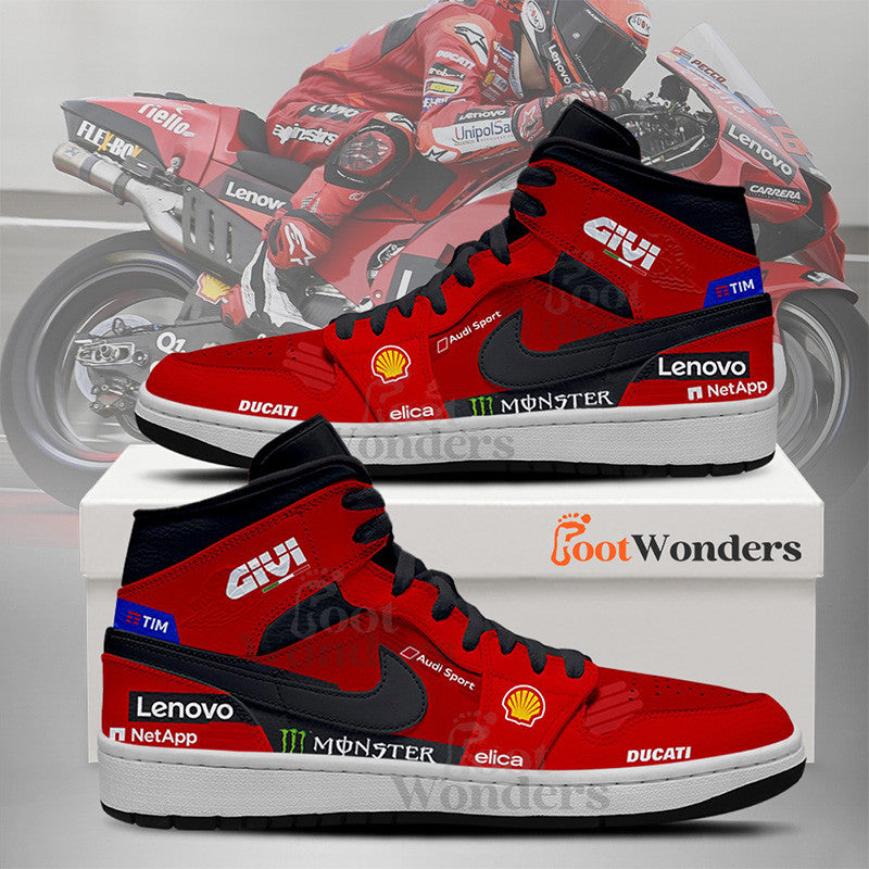 Ideafootwear Ducati AJ1 High Sneakers Shoes For Men And Women