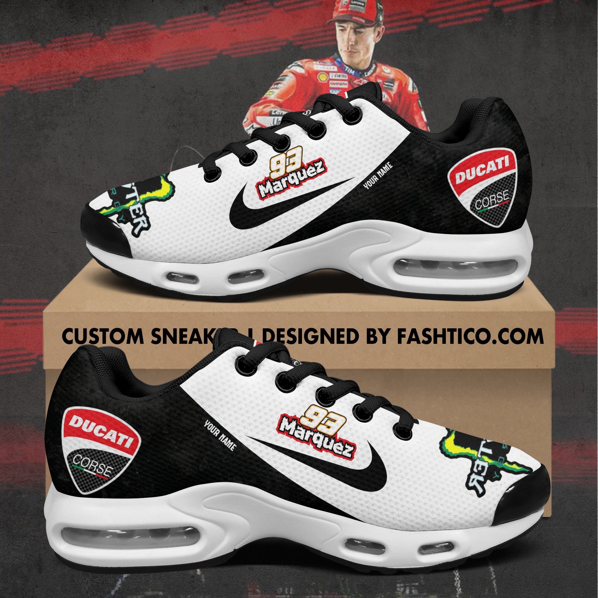 Ideafootwear Ducati TN Shoes Sneakers For Men And Women