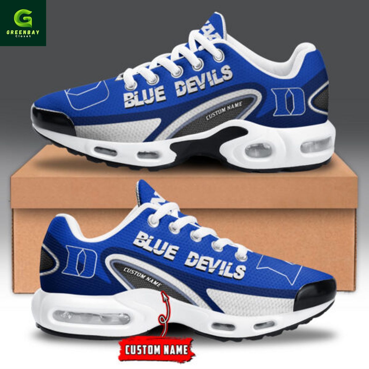 Ideafootwear Duke Blue Devils TN Shoes Sneakers For Men And Women