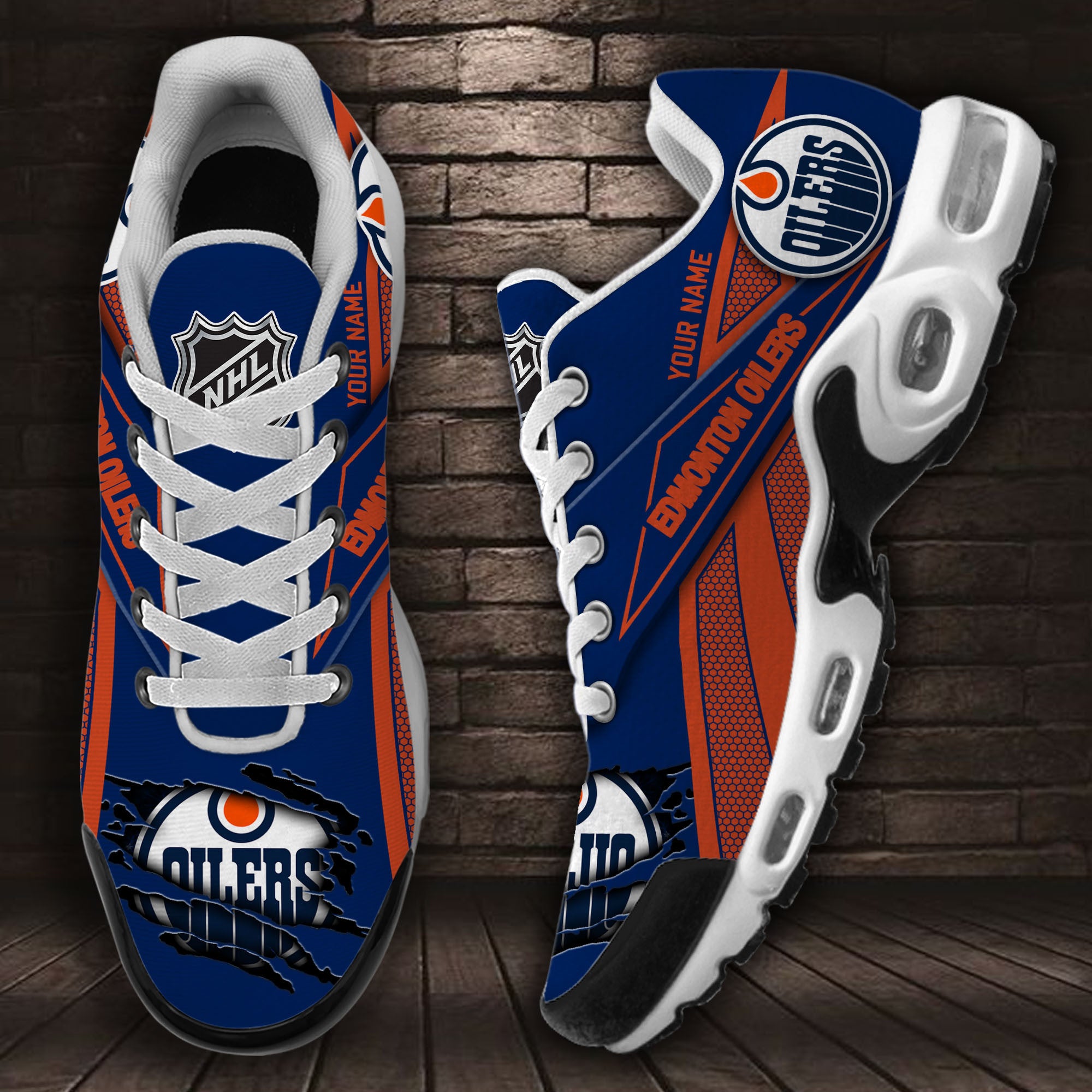 Ideafootwear Edmonton Oilers TN Shoes Sneakers For Men And Women