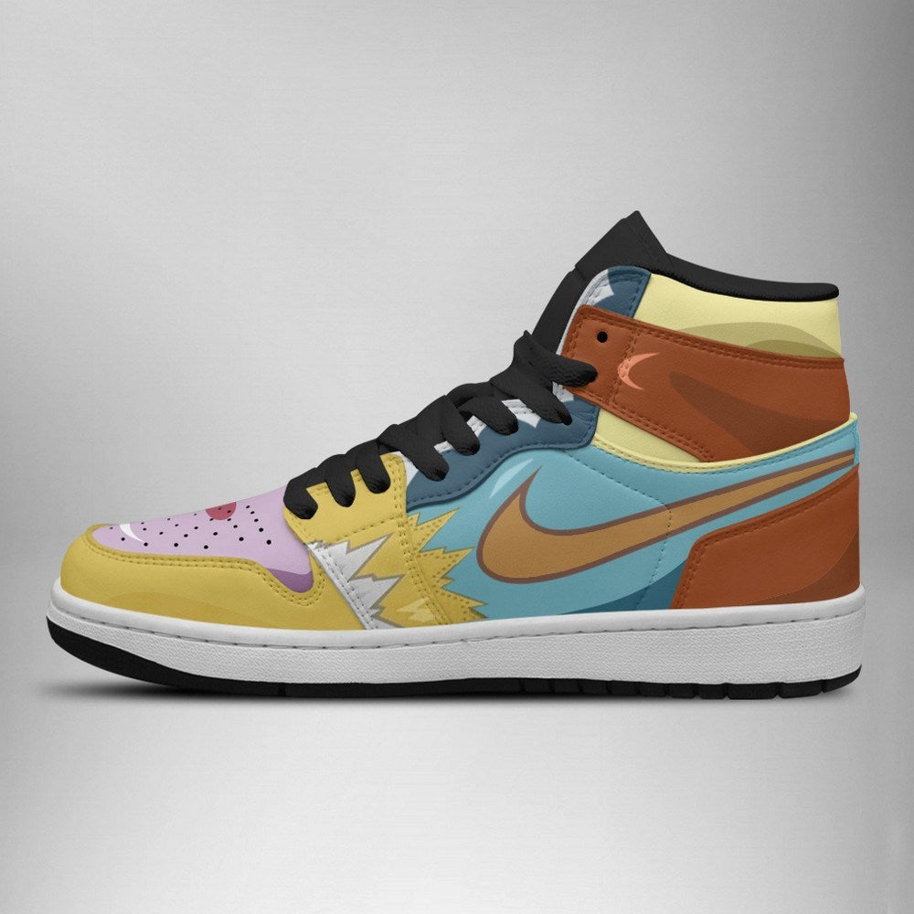 Ideafootwear Eevee Evolutions AJ1 High Sneakers Shoes For Men And Women