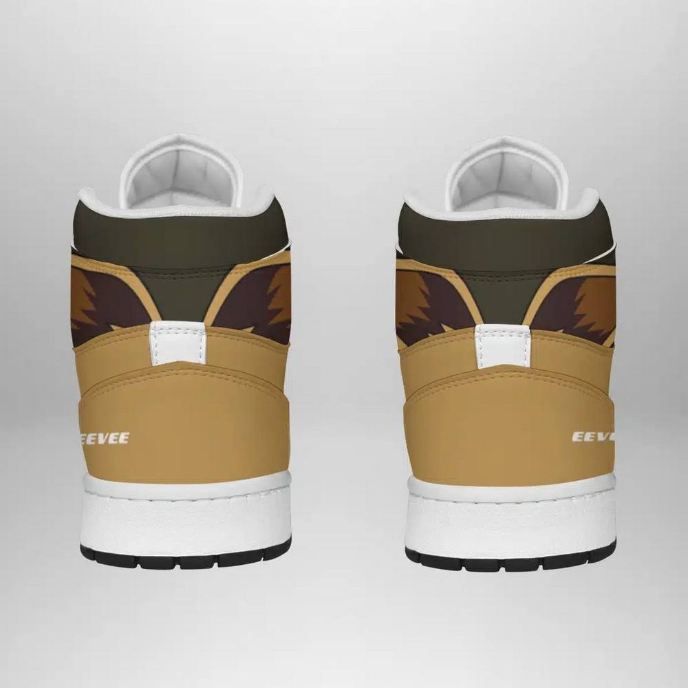 Ideafootwear Eevee Pokemon AJ1 High Sneakers Shoes For Men And Women