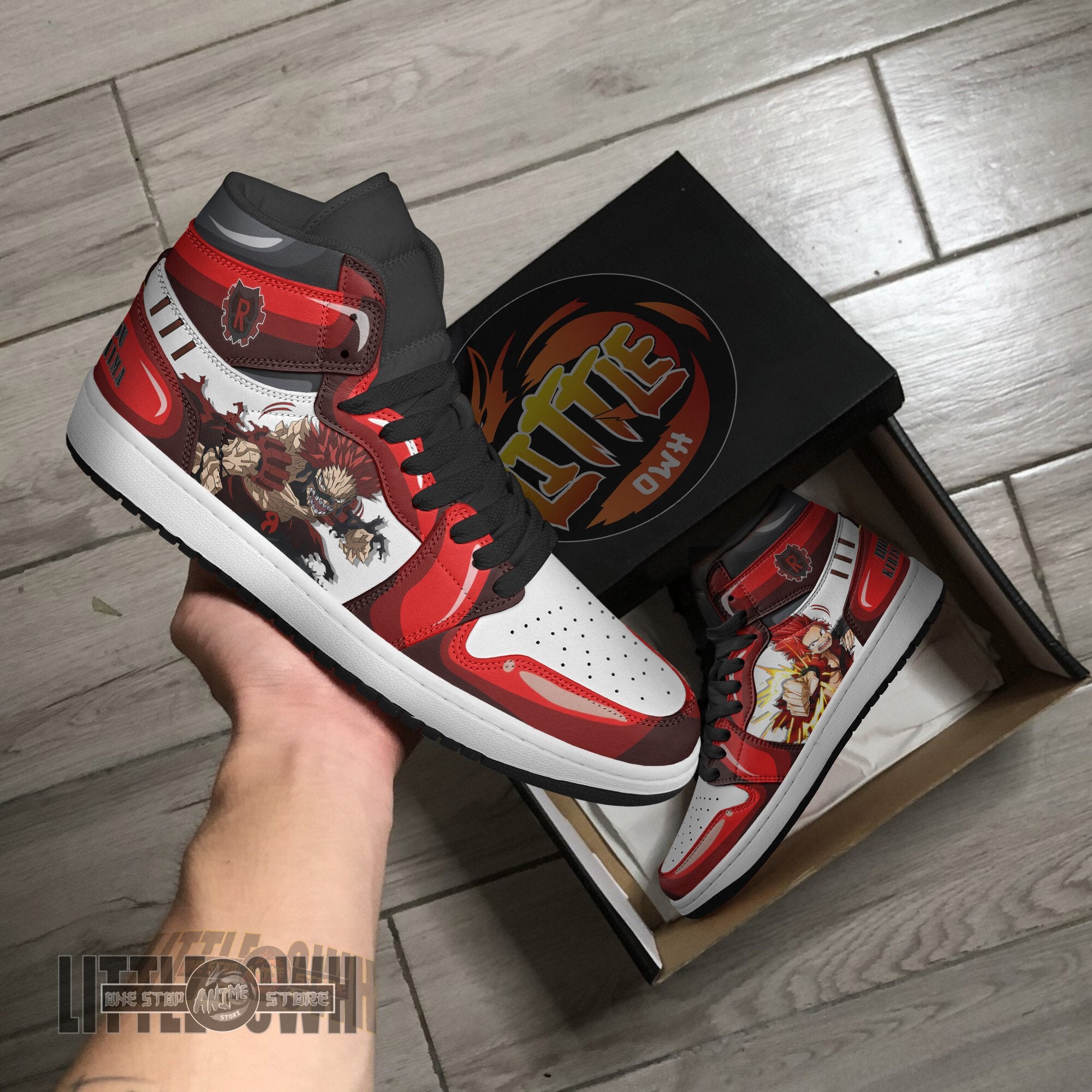 Ideafootwear Eijirou Kirishima AJ1 High Sneakers Shoes For Men And Women