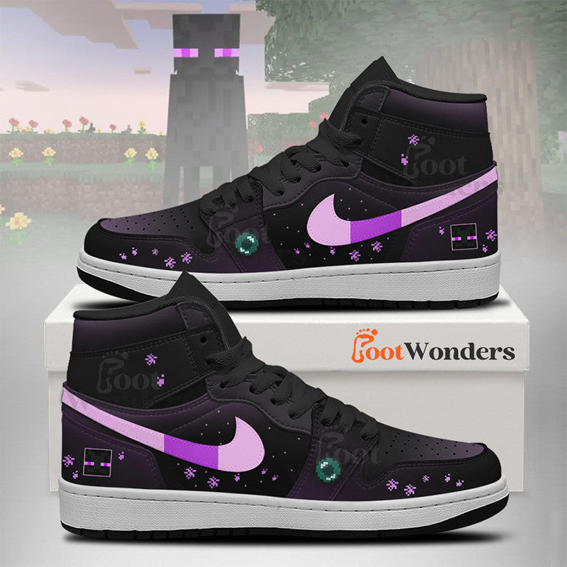 Ideafootwear Enderman AJ1 High Sneakers Shoes For Men And Women