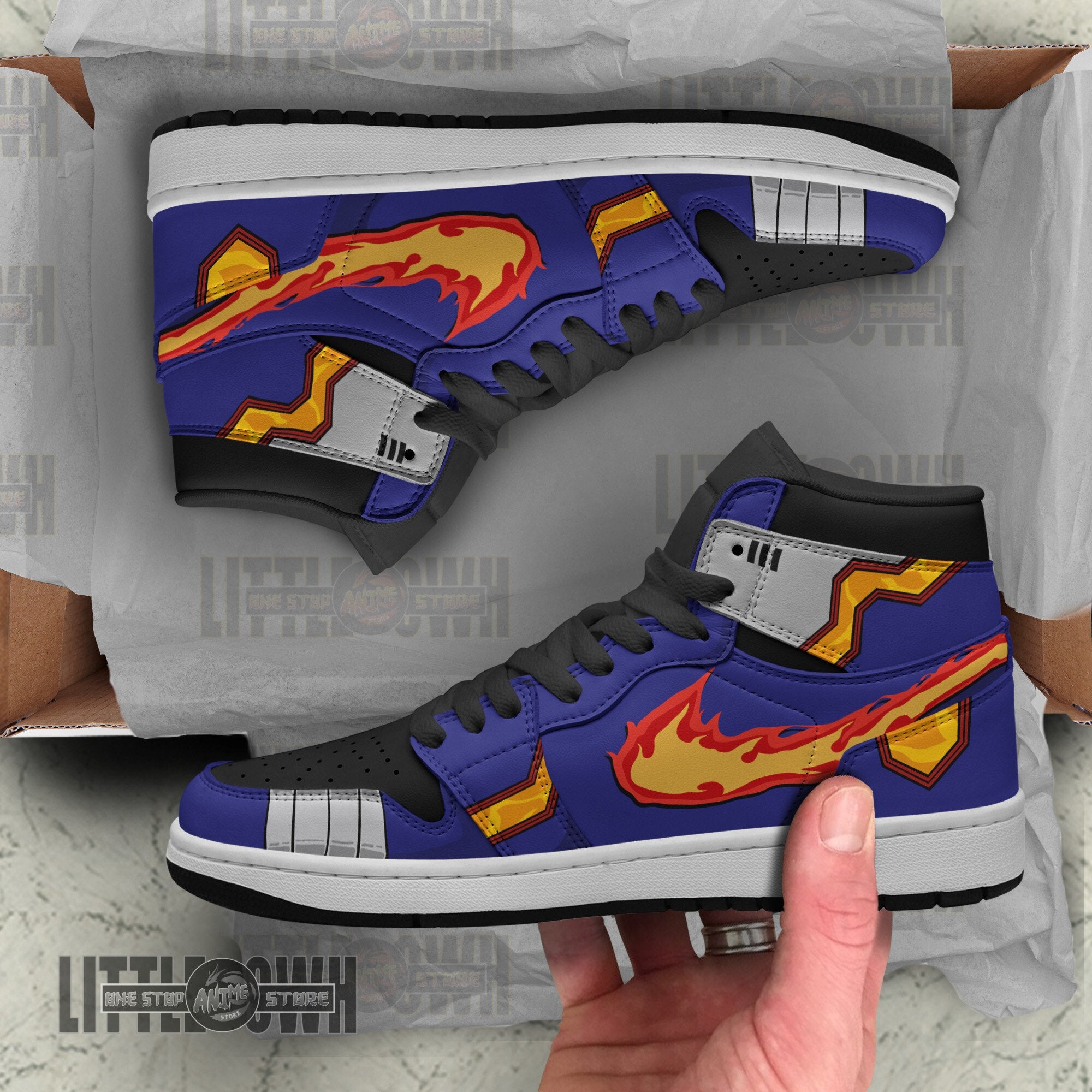 Ideafootwear Enji Todoroki AJ1 High Sneakers Shoes For Men And Women