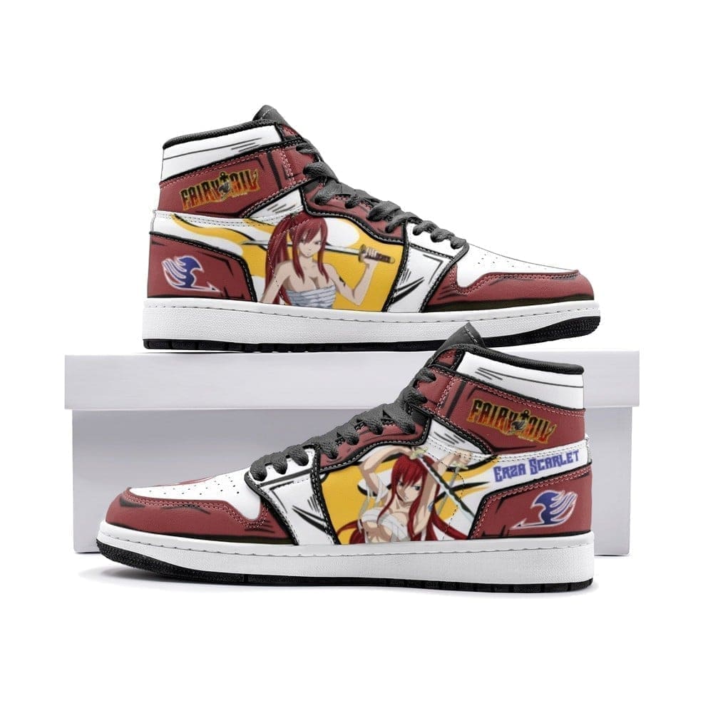 Ideafootwear Erza Scarlet AJ1 High Sneakers Shoes For Men And Women