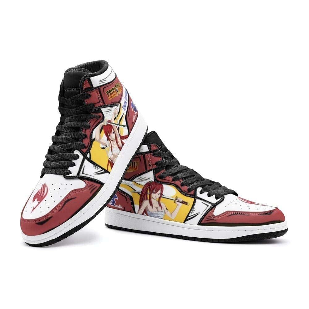 Ideafootwear Erza Scarlet AJ1 High Sneakers Shoes For Men And Women