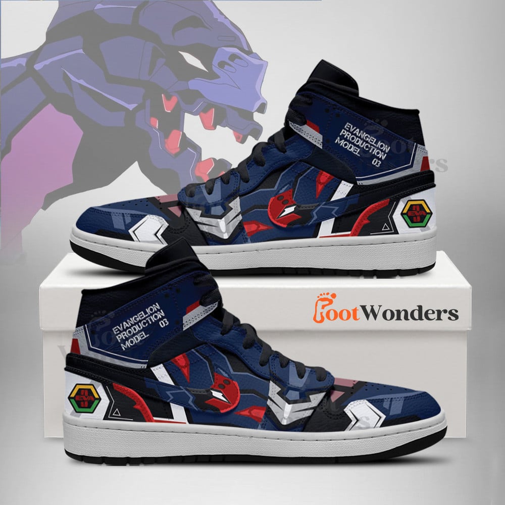 Ideafootwear Evangelion Unit-00 AJ1 High Sneakers Shoes For Men And Women