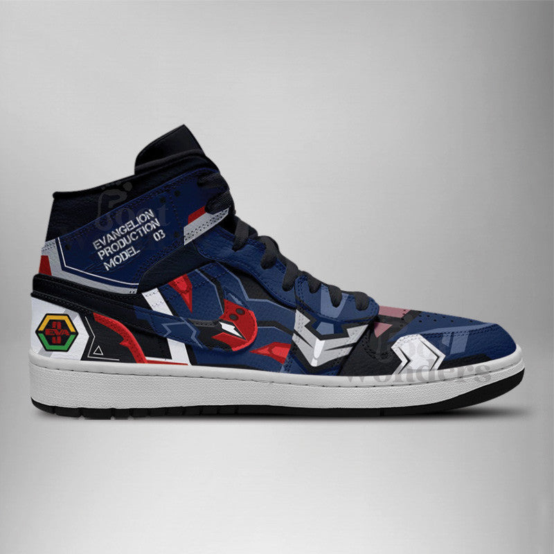 Ideafootwear Evangelion Unit-00 AJ1 High Sneakers Shoes For Men And Women