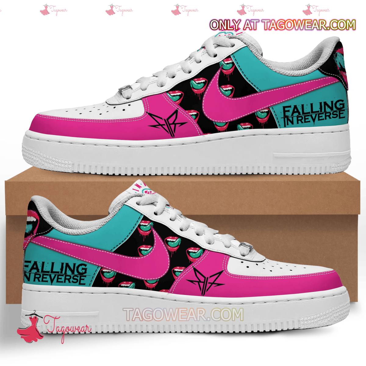 Ideafootwear Falling In Reverse Air Low-Top Sneakers Shoes For Men And Women 1