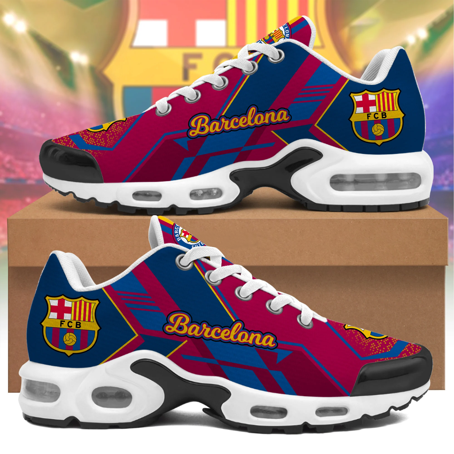 Ideafootwear FC Barcelona TN Shoes Sneakers For Men And Women