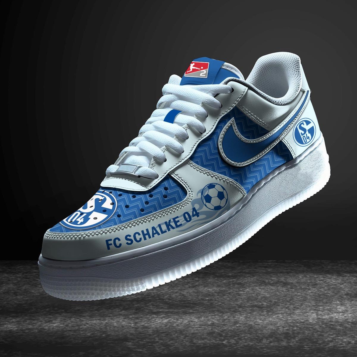 Ideafootwear FC Schalke 04 Air Low-Top Sneakers Shoes For Men And Women 1