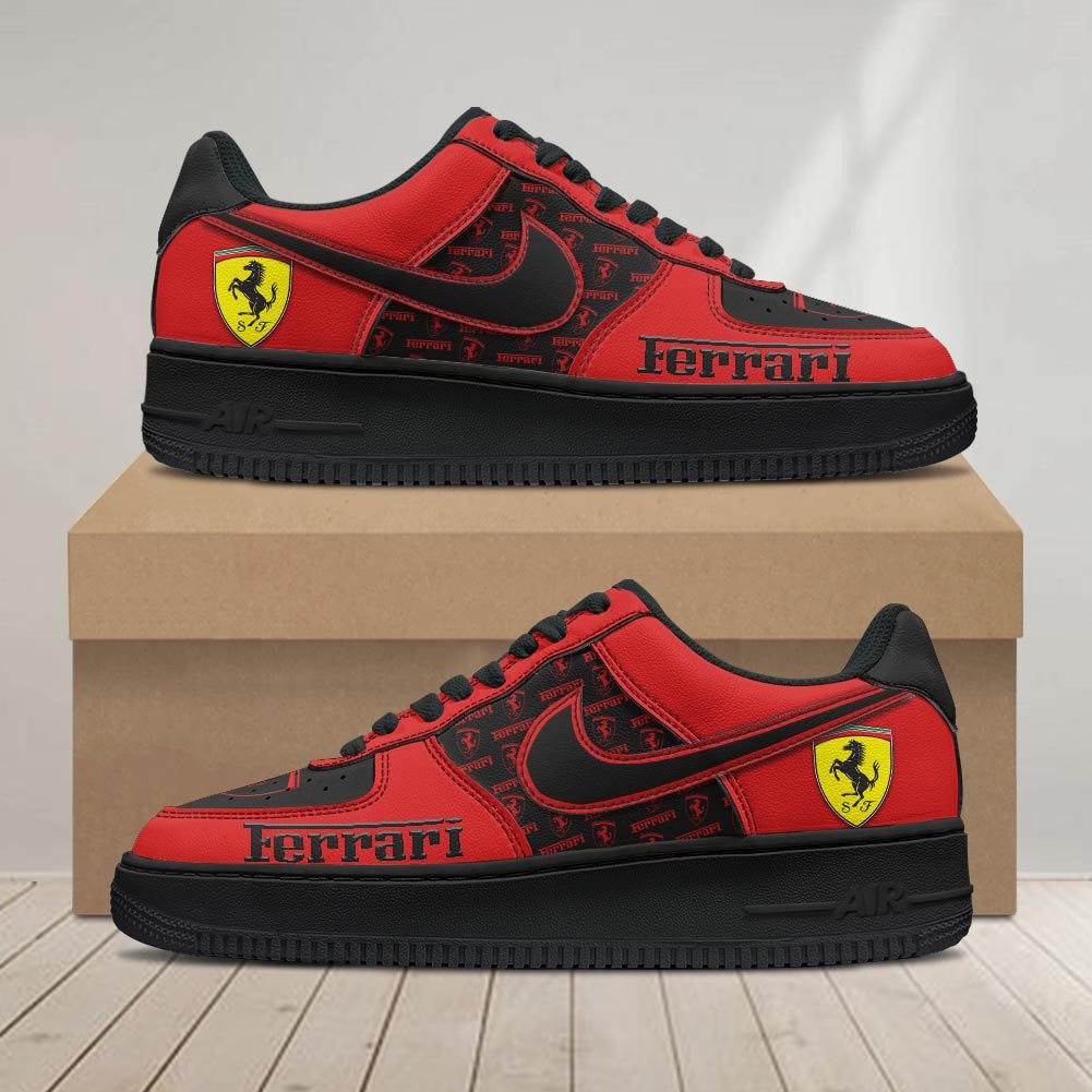 Ideafootwear Ferrari Air Low-Top Sneakers Shoes For Men And Women 1
