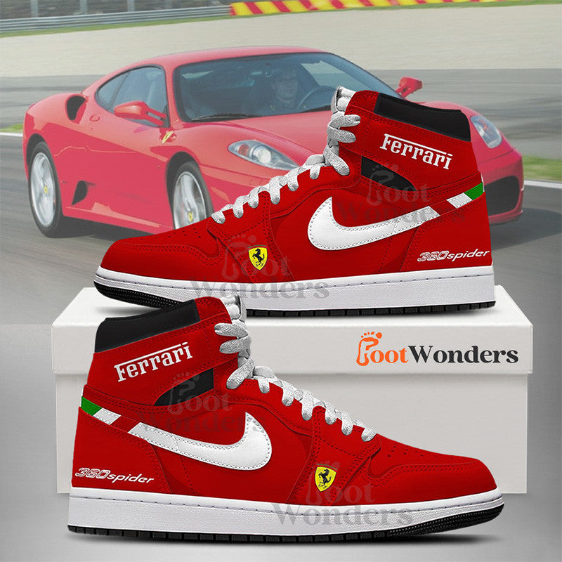 Ideafootwear Ferrari AJ1 High Sneakers Shoes For Men And Women
