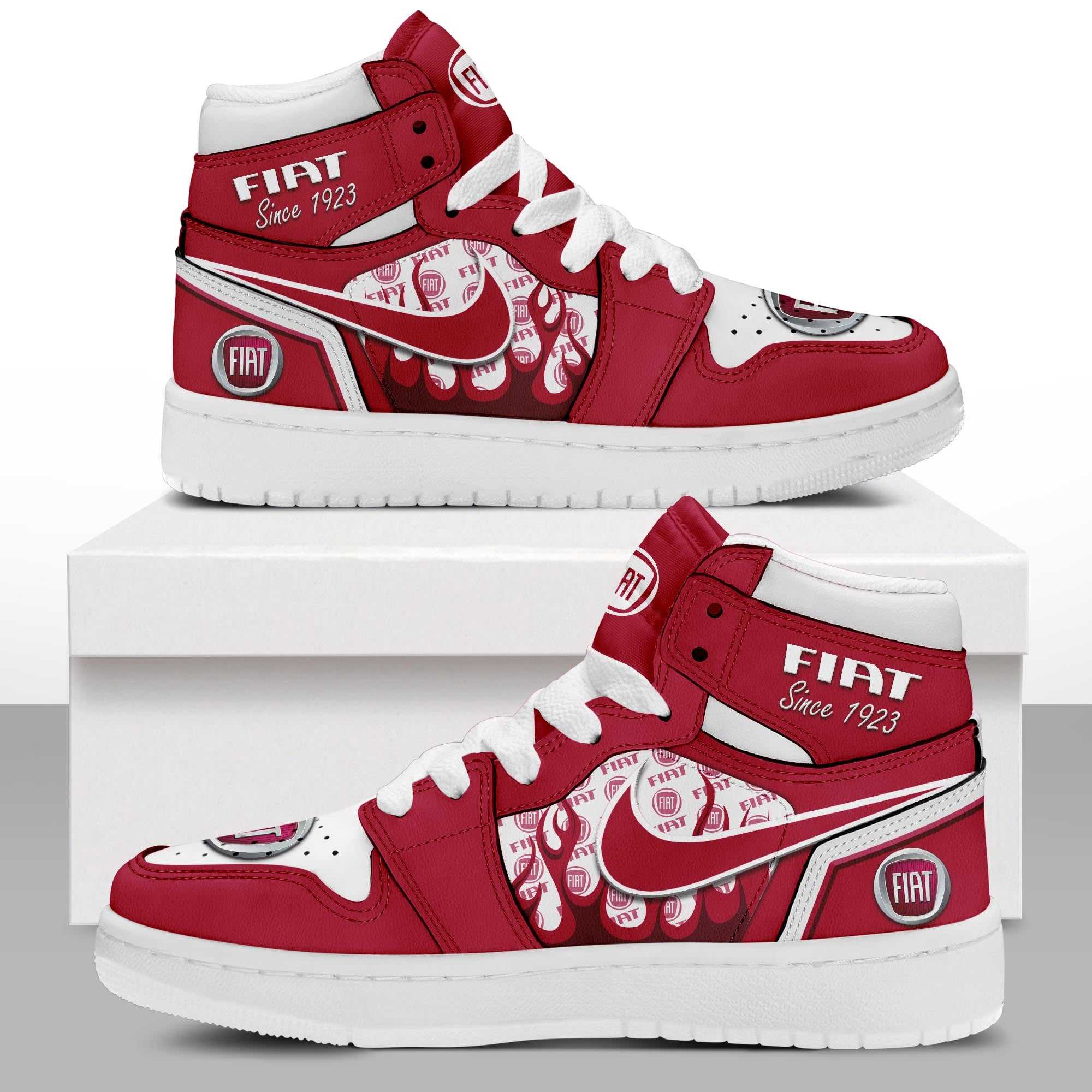 Ideafootwear Fiat AJ1 High Sneakers Shoes For Men And Women