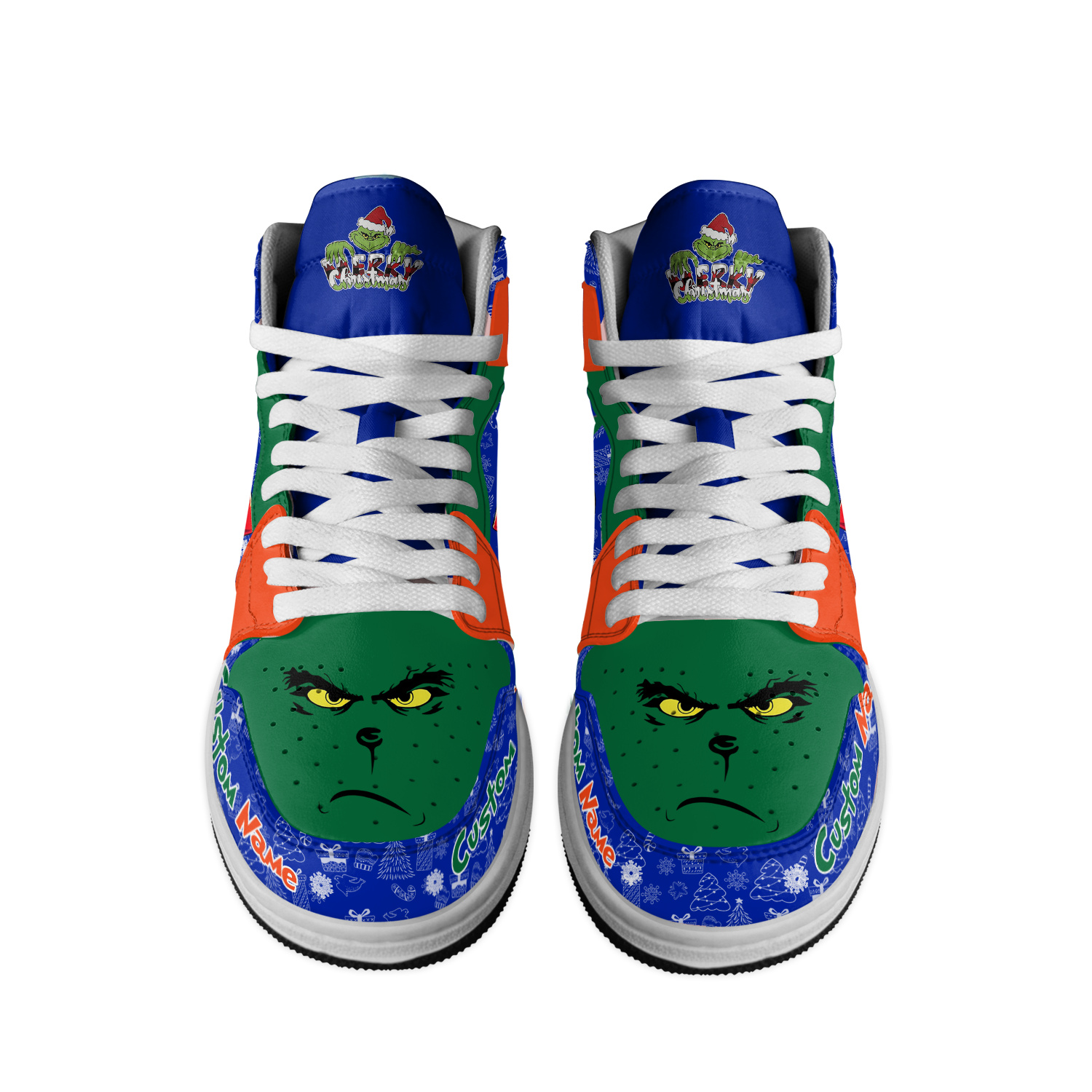 Ideafootwear Florida Gators x The Grinch x Christmas AJ1 High Sneakers Shoes For Men And Women