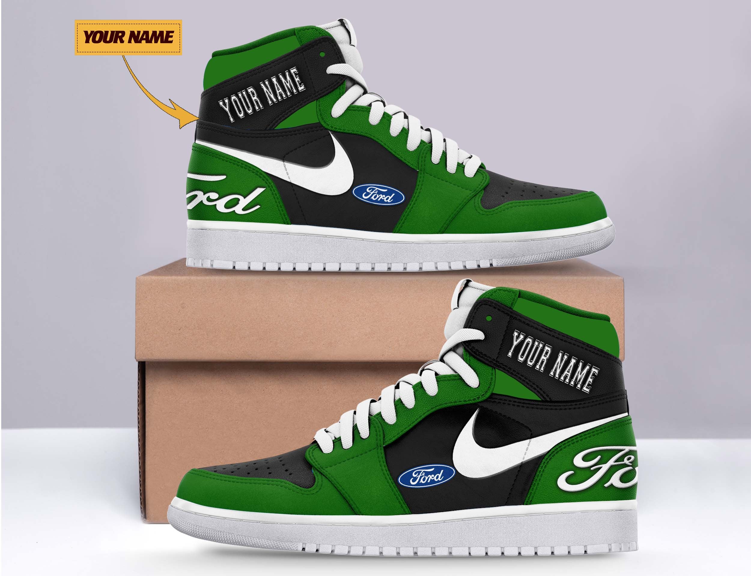 Ideafootwear Ford AJ1 High Sneakers Shoes For Men And Women