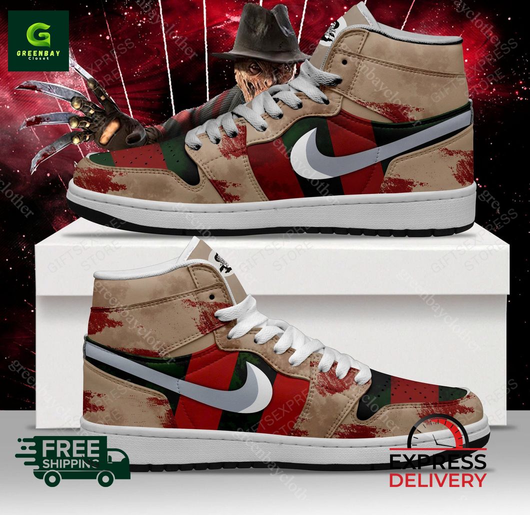 Ideafootwear Freddy Krueger AJ1 High Sneakers Shoes For Men And Women