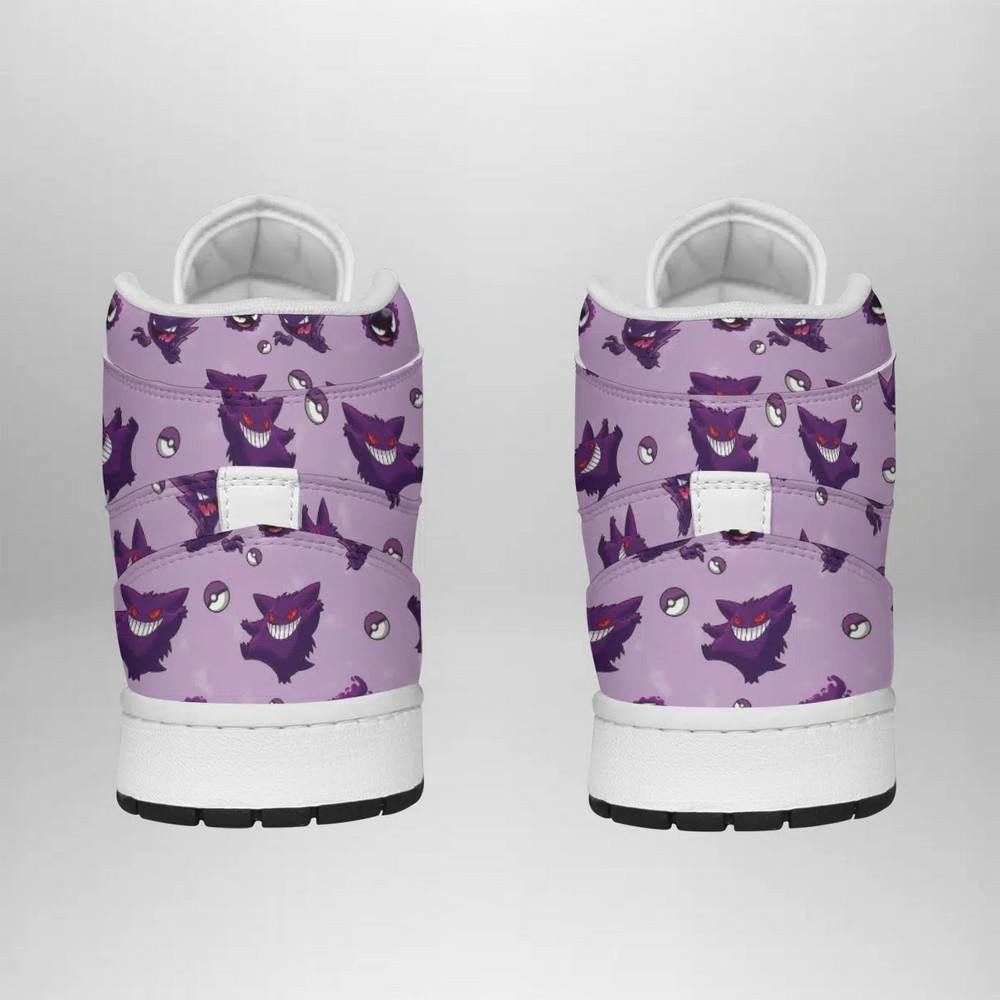 Ideafootwear Gengar Pattern Pokemon AJ1 High Sneakers Shoes For Men And Women