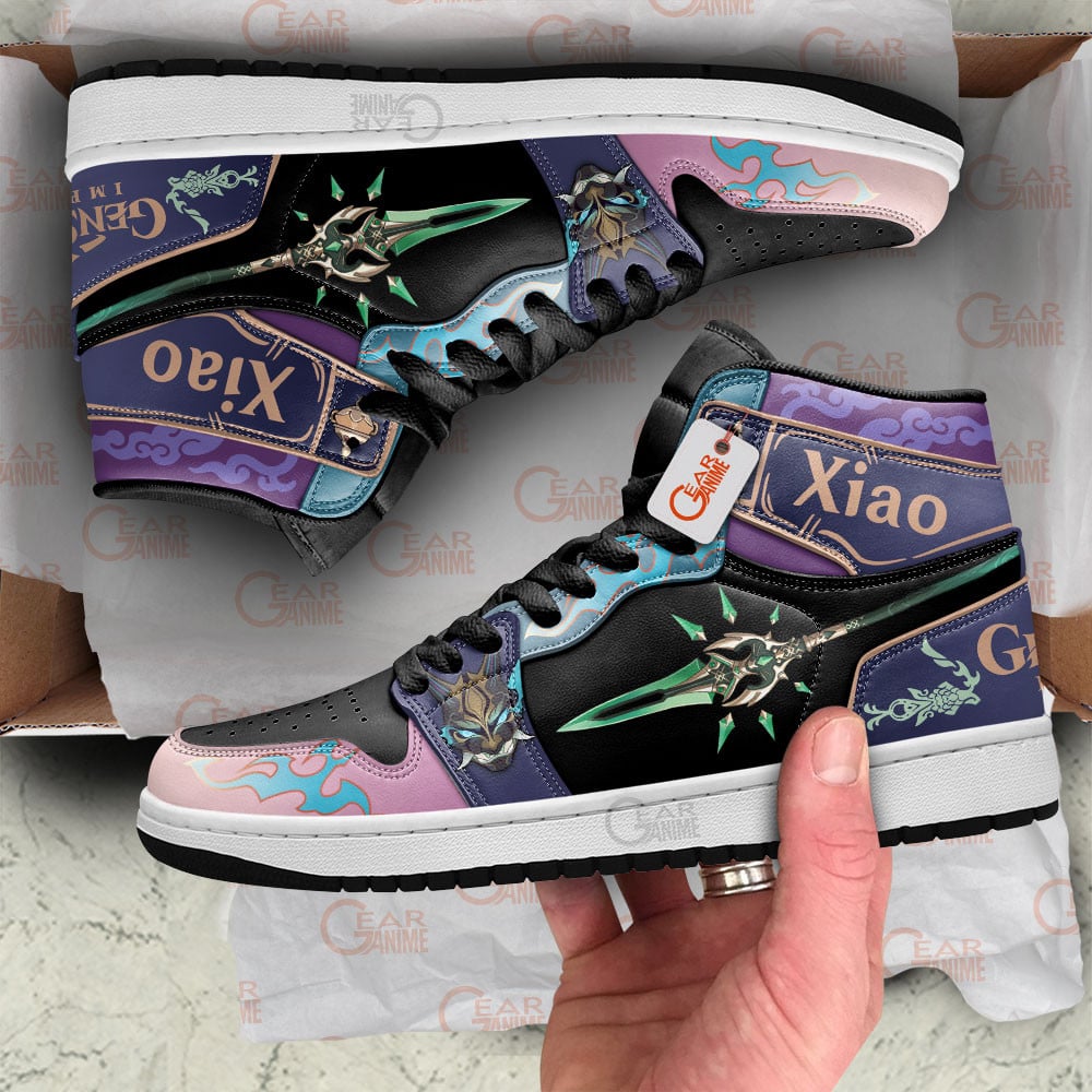 Ideafootwear Genshin Impact AJ1 High Sneakers Shoes For Men And Women