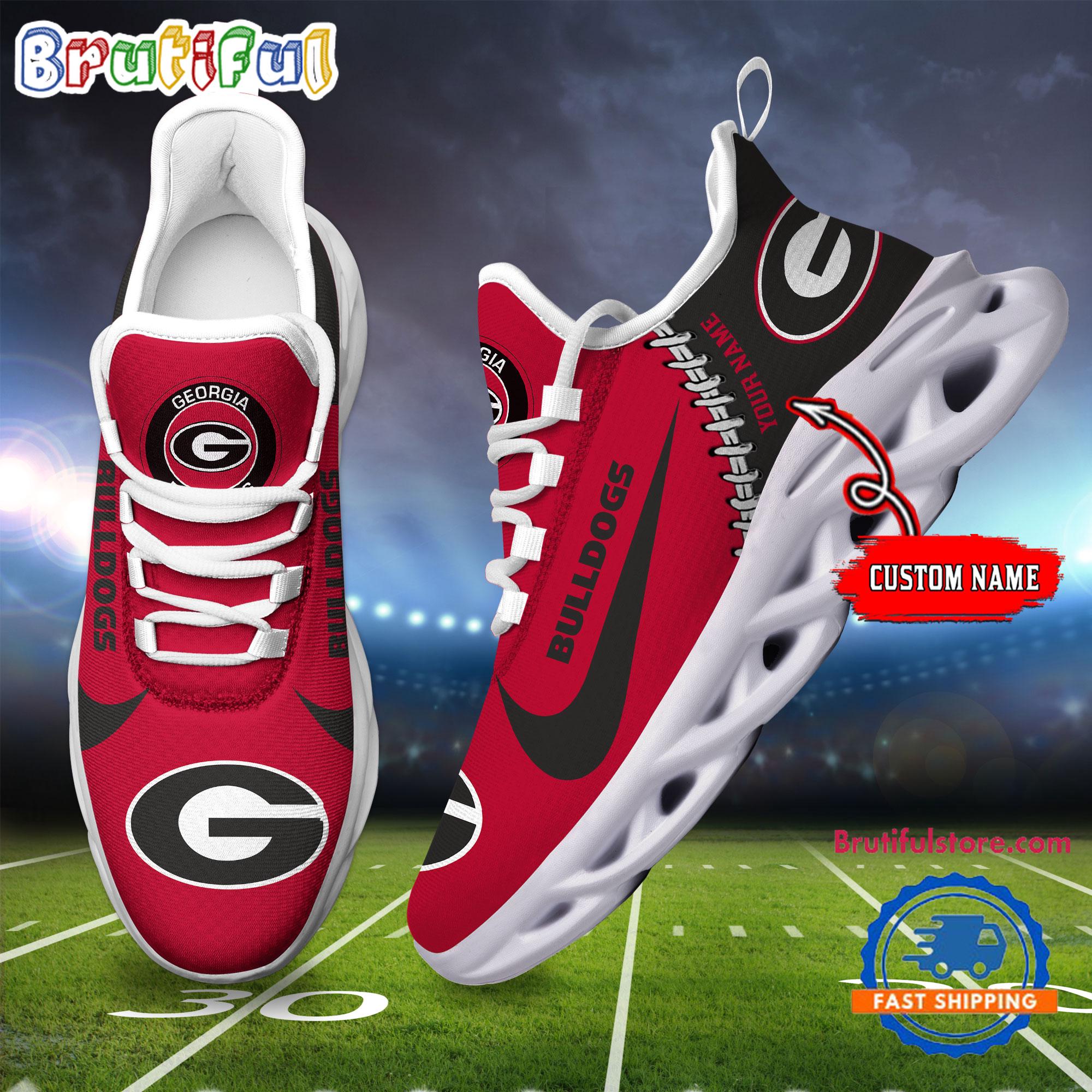 Ideafootwear Georgia Bulldogs Max Soul Shoes Sneakers For Men And Women