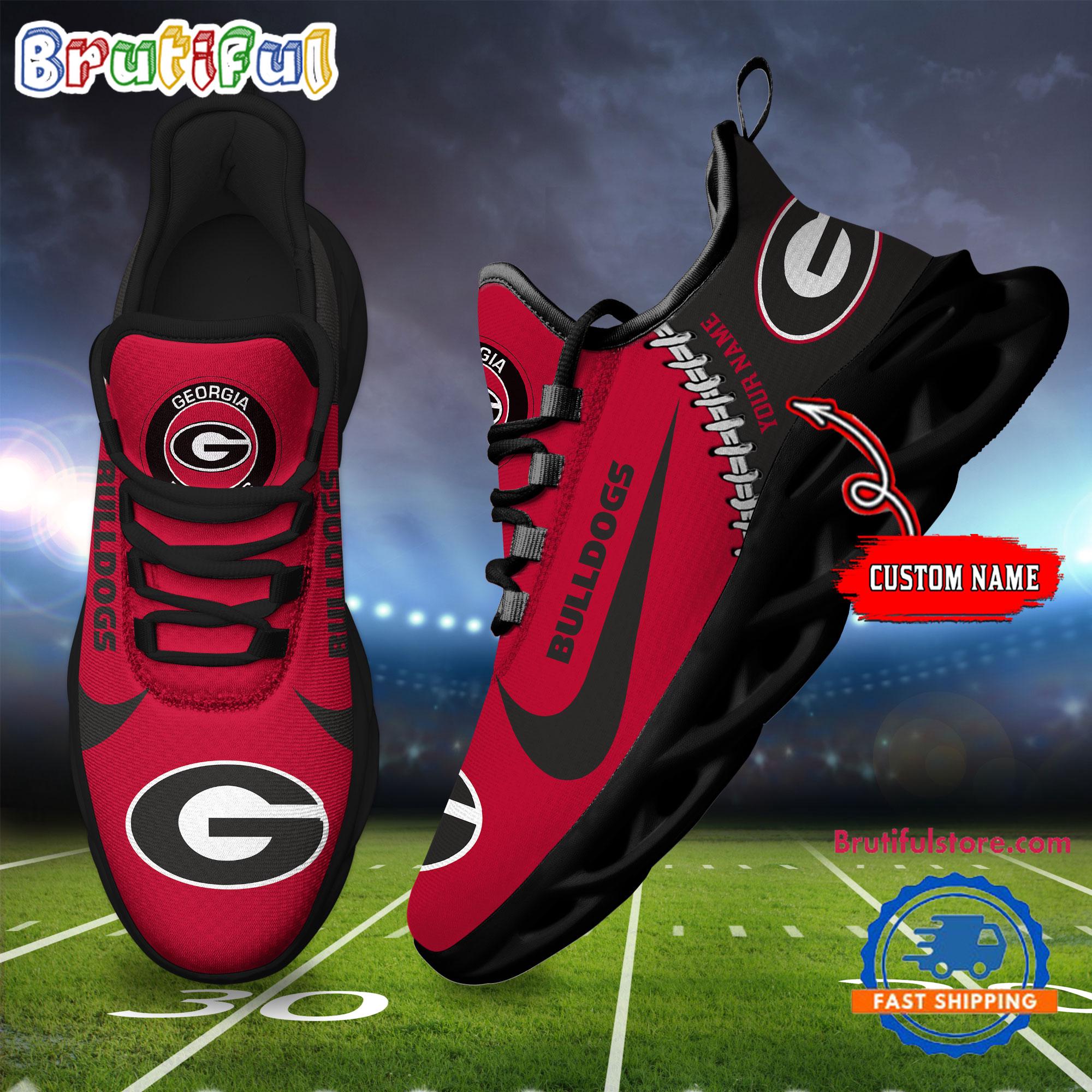 Ideafootwear Georgia Bulldogs Max Soul Shoes Sneakers For Men And Women