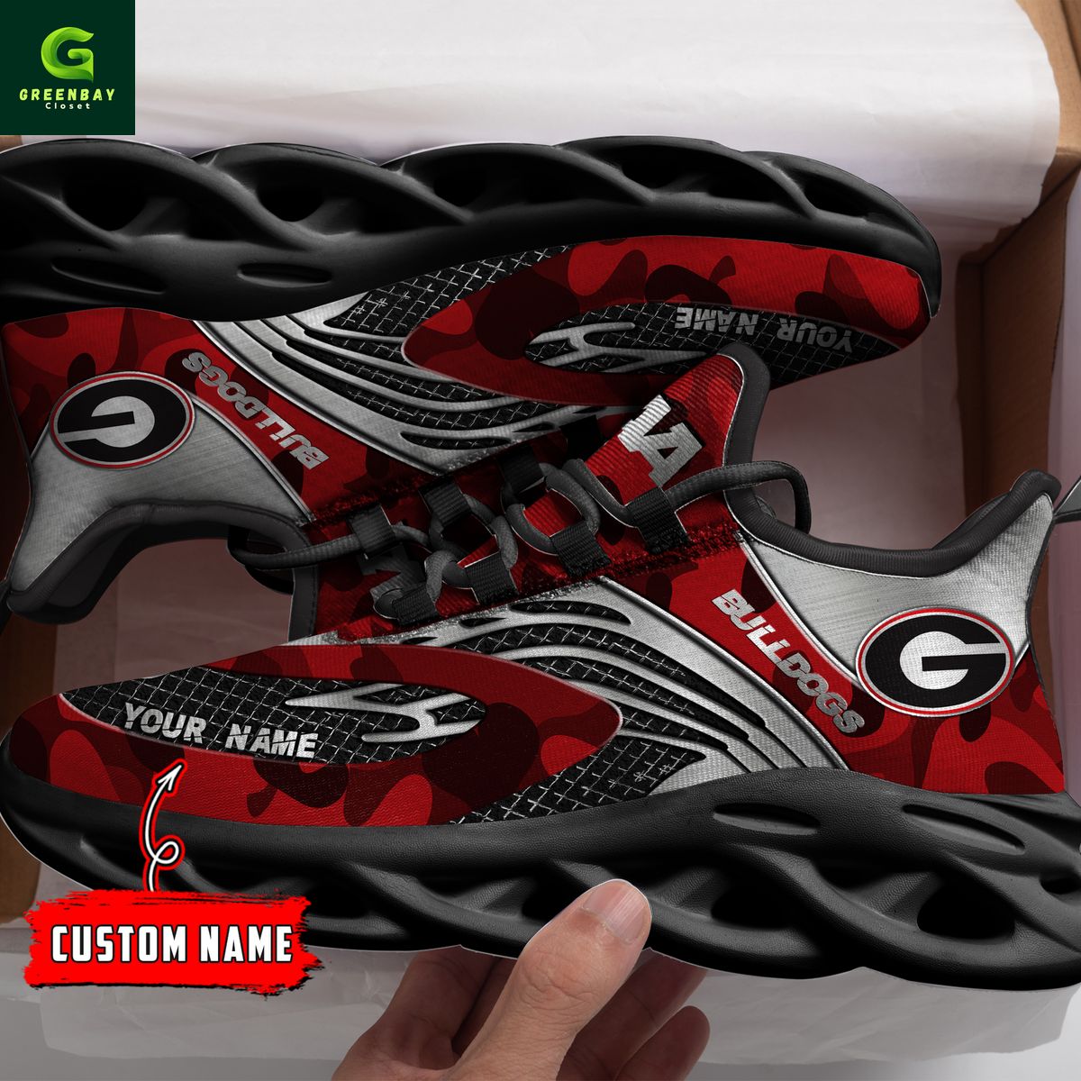 Ideafootwear Georgia Bulldogs Max Soul Shoes Sneakers For Men And Women