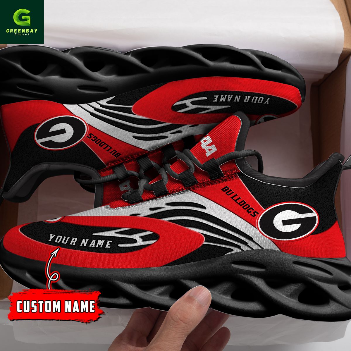 Ideafootwear Georgia Bulldogs Max Soul Shoes Sneakers For Men And Women