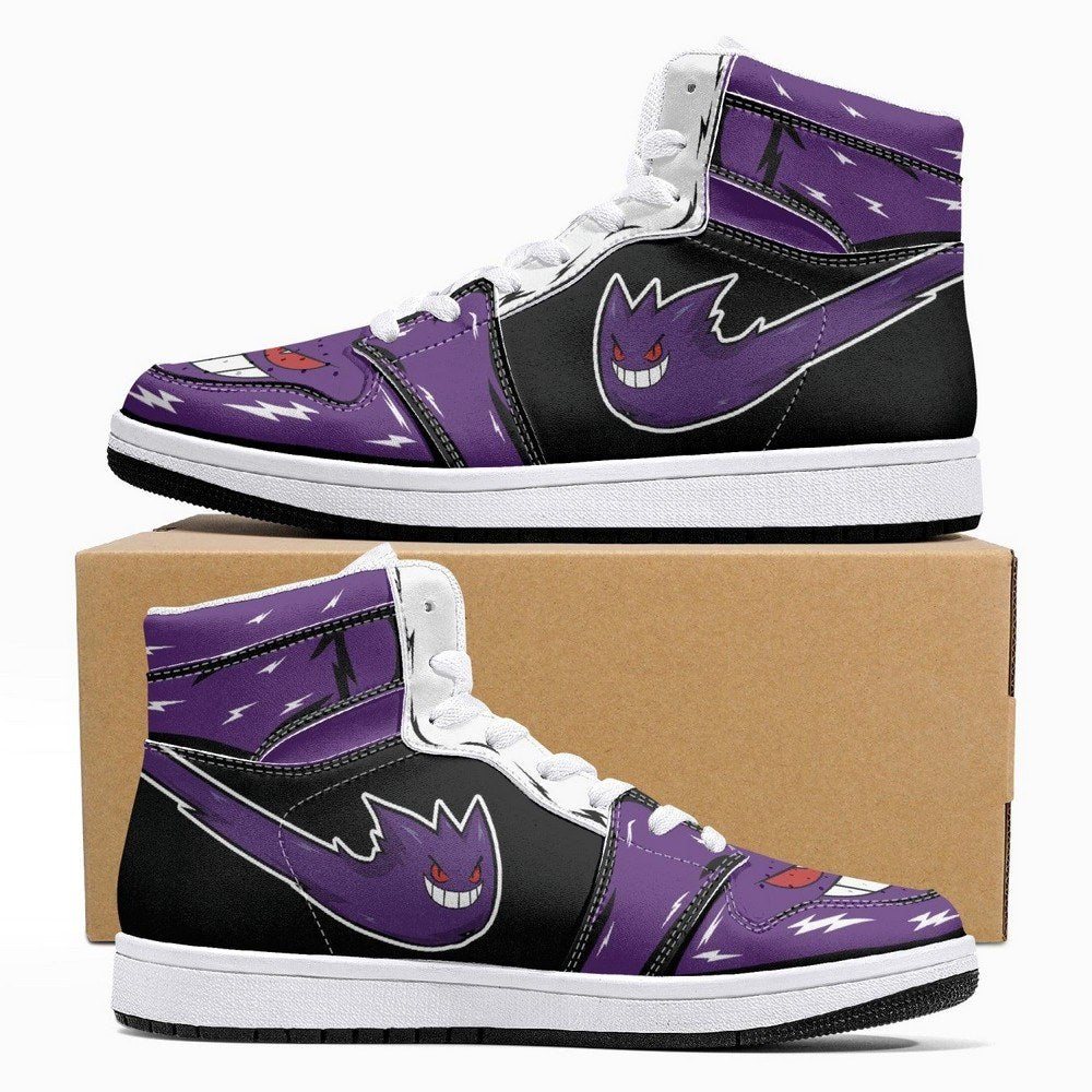 Ideafootwear Ghost Gengar AJ1 High Sneakers Shoes For Men And Women