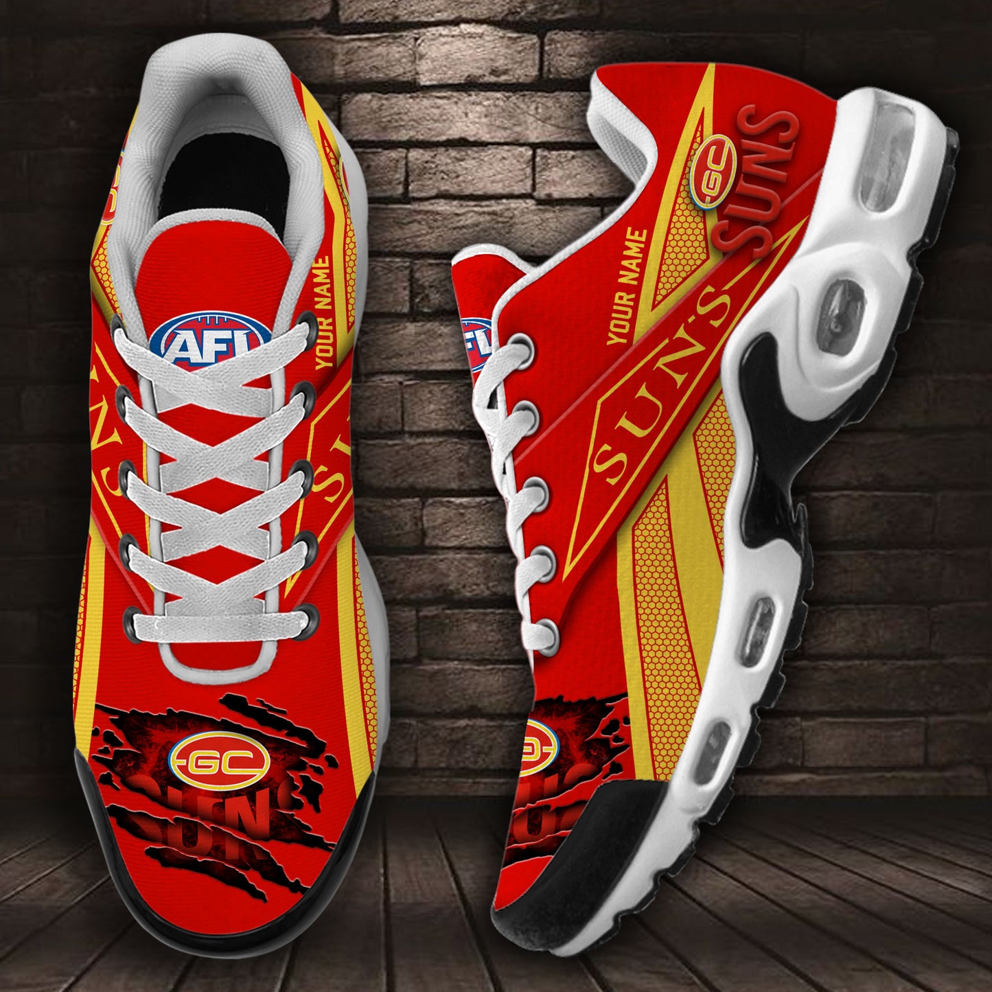 Ideafootwear Gold Coast Suns TN Shoes Sneakers For Men And Women