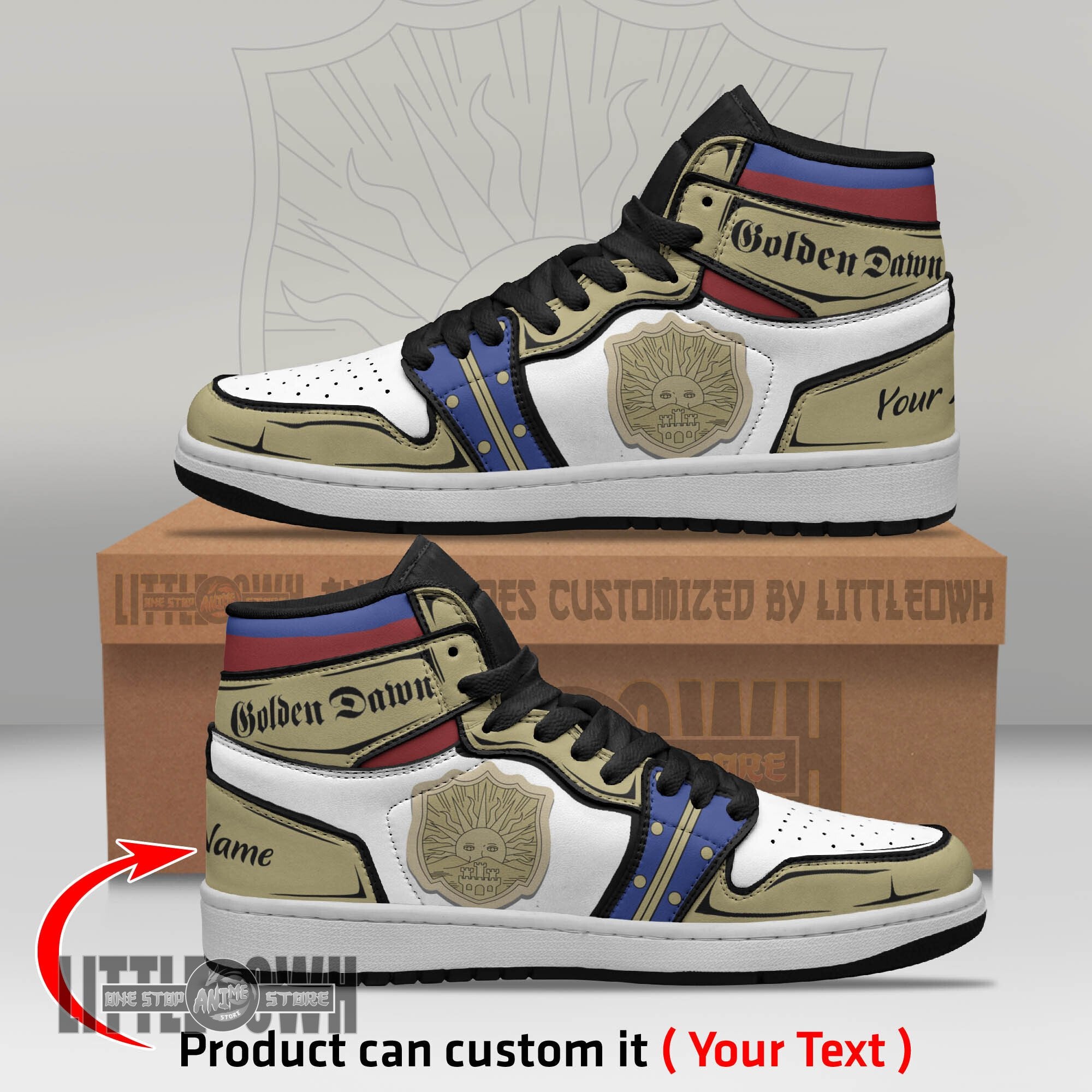 Ideafootwear Golden Dawn AJ1 High Sneakers Shoes For Men And Women