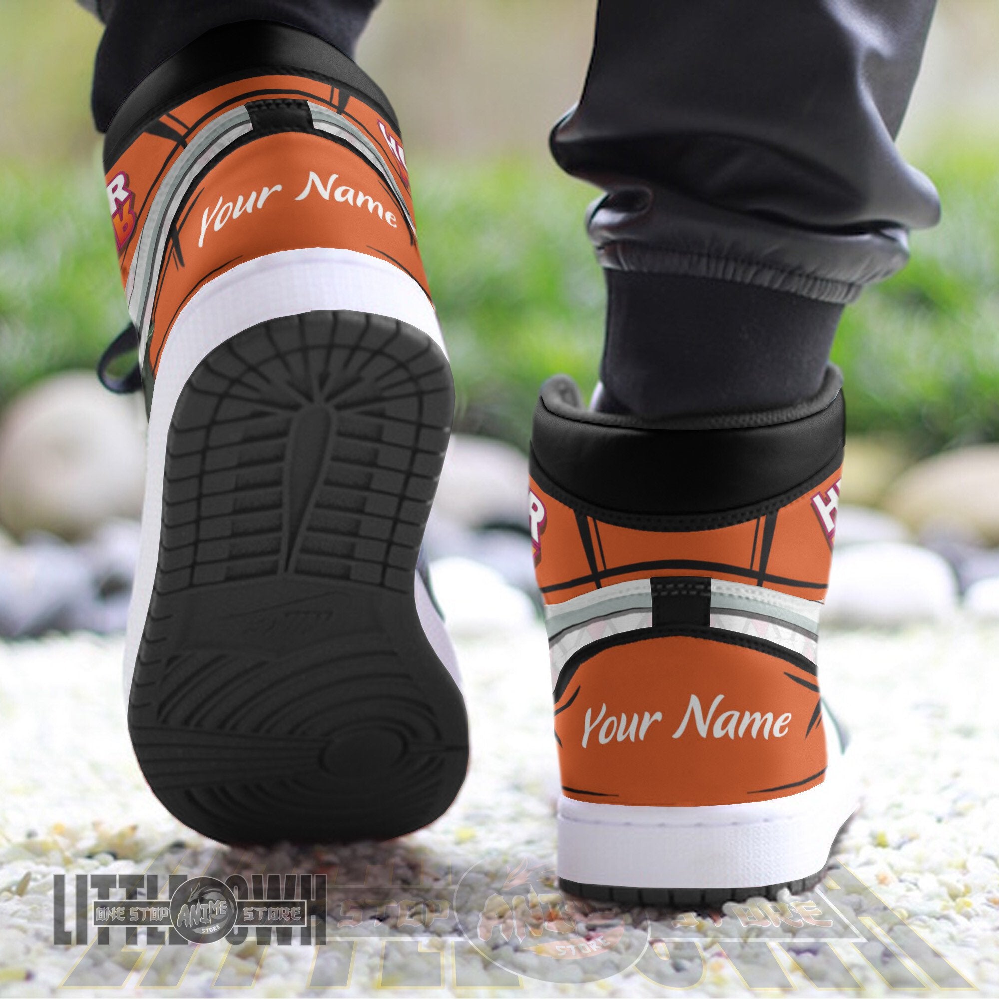 Ideafootwear Gon Freecss AJ1 High Sneakers Shoes For Men And Women