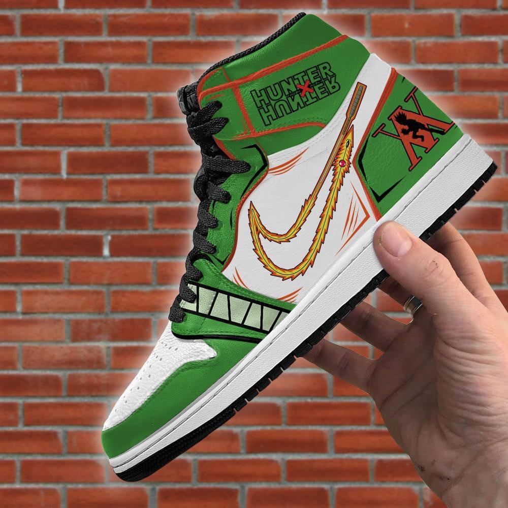 Ideafootwear Gon Freecss AJ1 High Sneakers Shoes For Men And Women