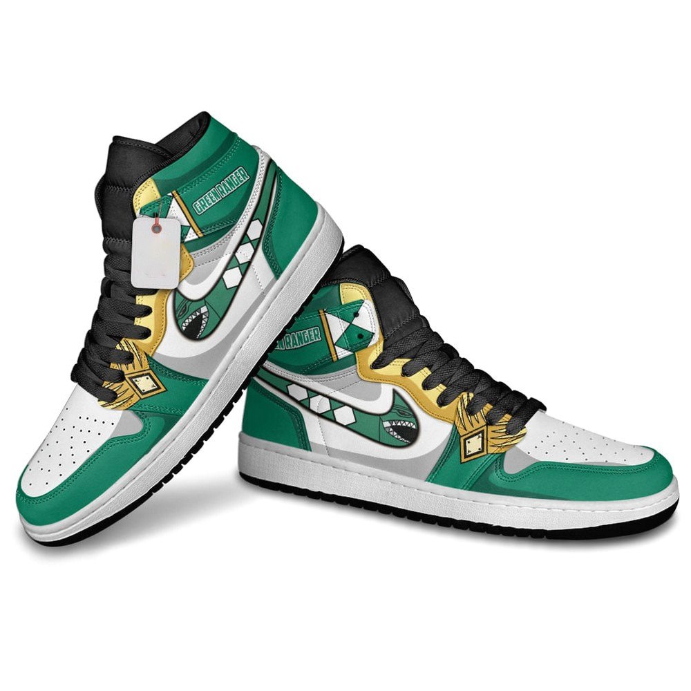 Ideafootwear Green Ranger AJ1 High Sneakers Shoes For Men And Women