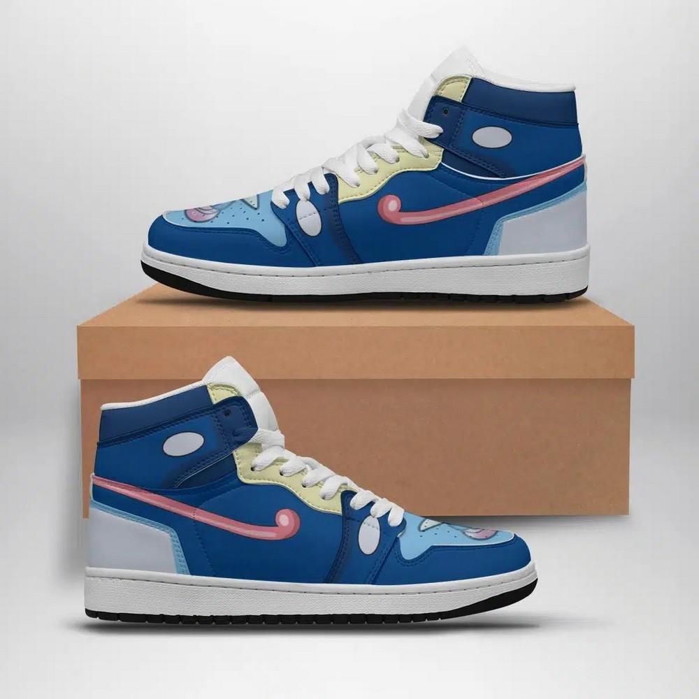 Ideafootwear Greninja Pokemon AJ1 High Sneakers Shoes For Men And Women