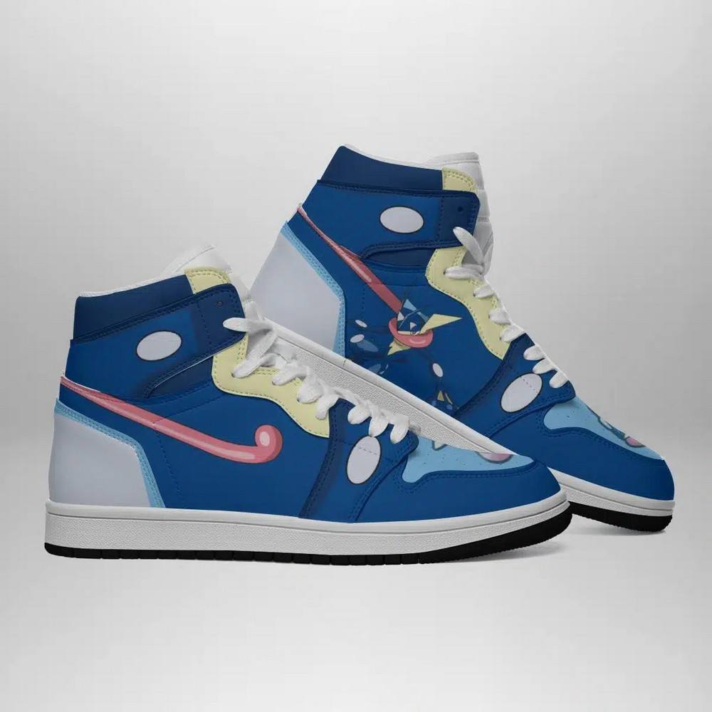 Ideafootwear Greninja Pokemon AJ1 High Sneakers Shoes For Men And Women