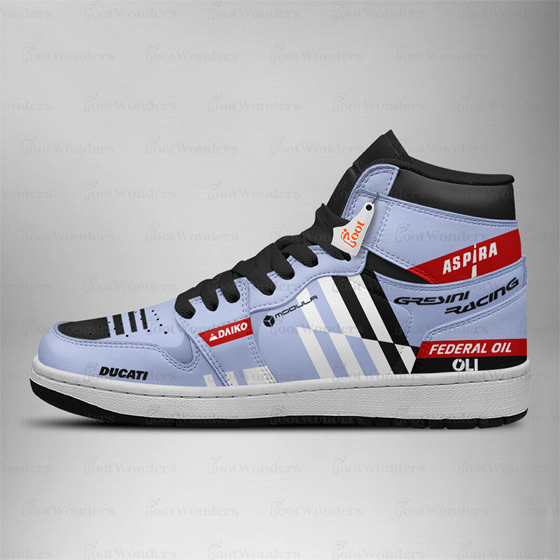 Ideafootwear Gresini Ducati AJ1 High Sneakers Shoes For Men And Women
