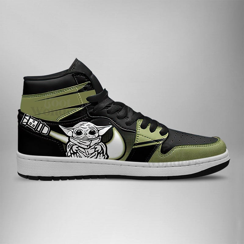 Ideafootwear Grogu AJ1 High Sneakers Shoes For Men And Women