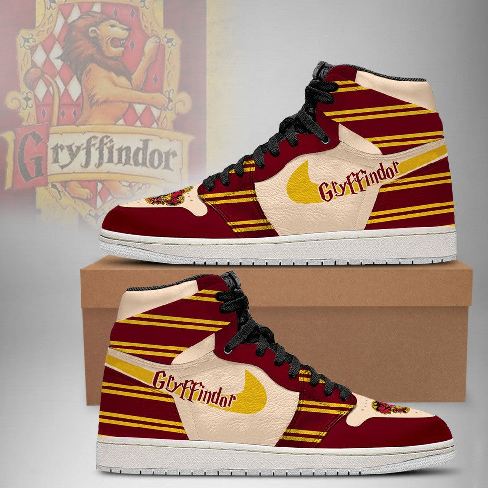 Ideafootwear Gryffindor Harry Potter AJ1 High Sneakers Shoes For Men And Women