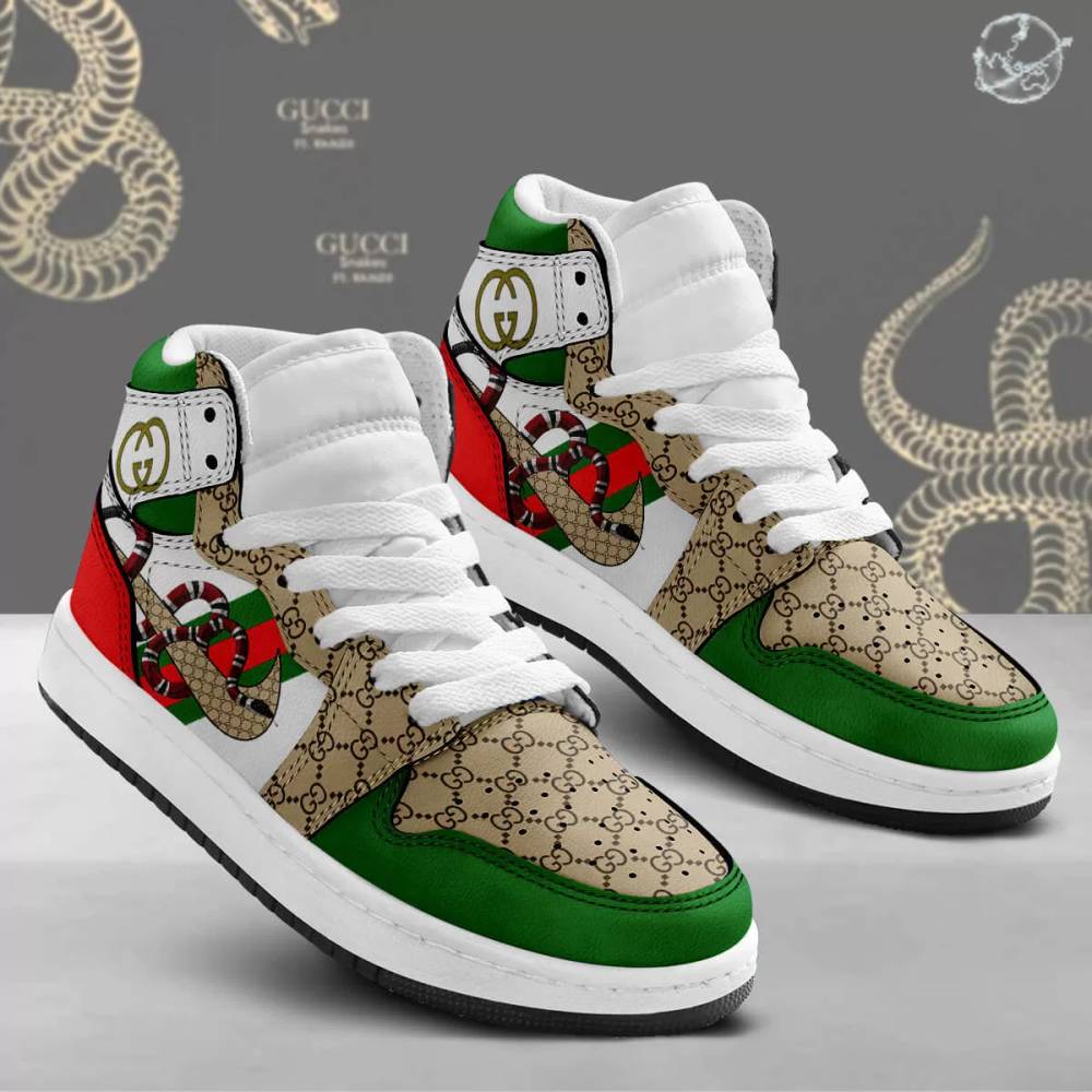 Ideafootwear Gucci AJ1 High Sneakers Shoes For Men And Women