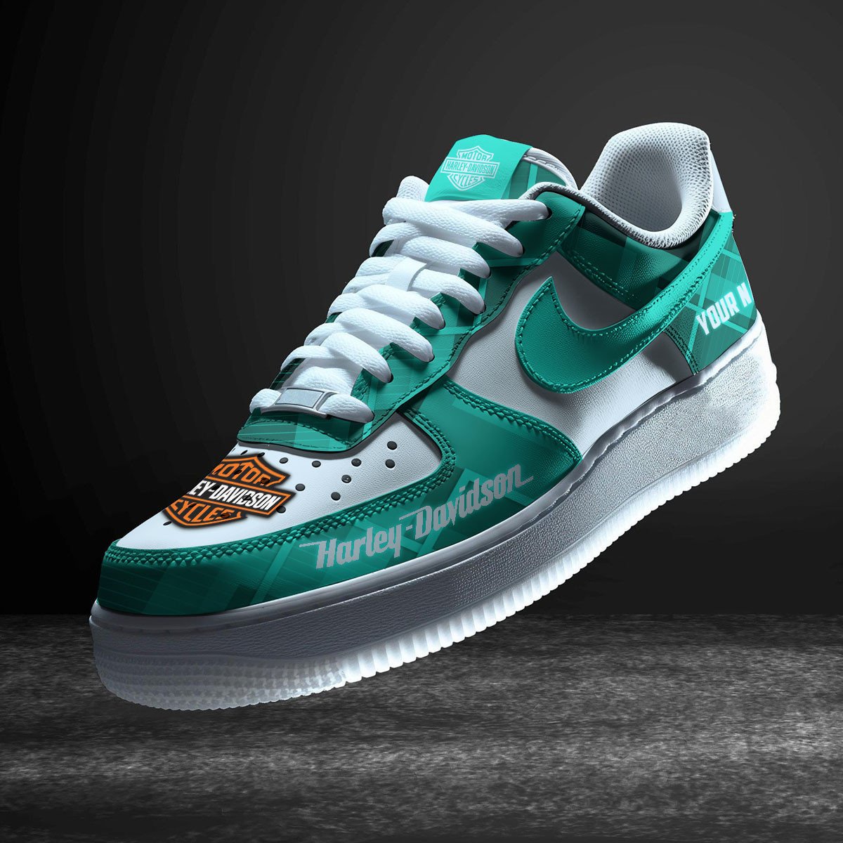 Ideafootwear Harley-Davidson Air Low-Top Sneakers Shoes For Men And Women 1