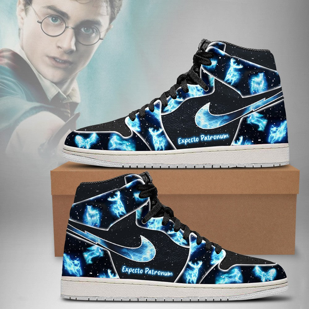 Ideafootwear Harry Potter Expecto Patronum AJ1 High Sneakers Shoes For Men And Women