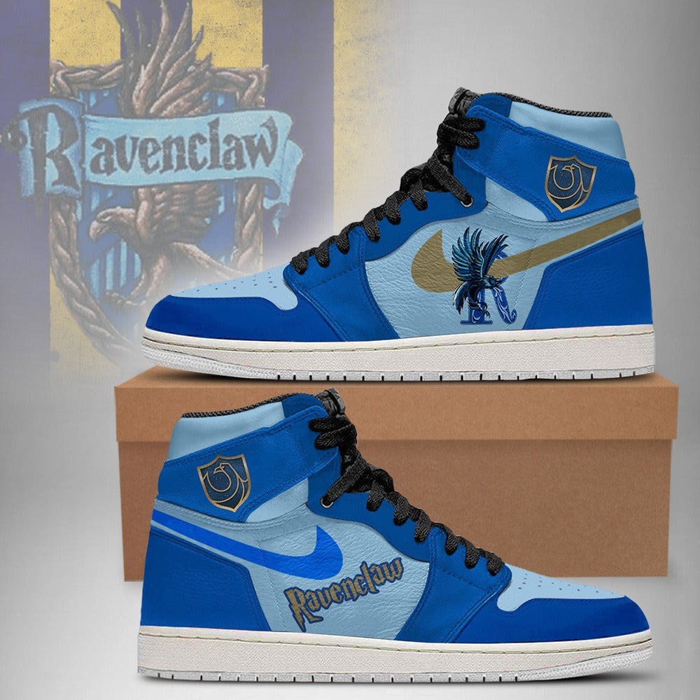 Ideafootwear Harry Potter x Ravenclaw AJ1 High Sneakers Shoes For Men And Women