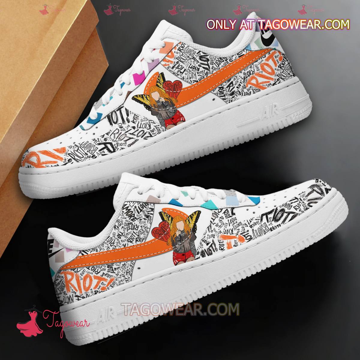 Ideafootwear Hayley Williams Riot Air Low-Top Sneakers Shoes For Men And Women 2