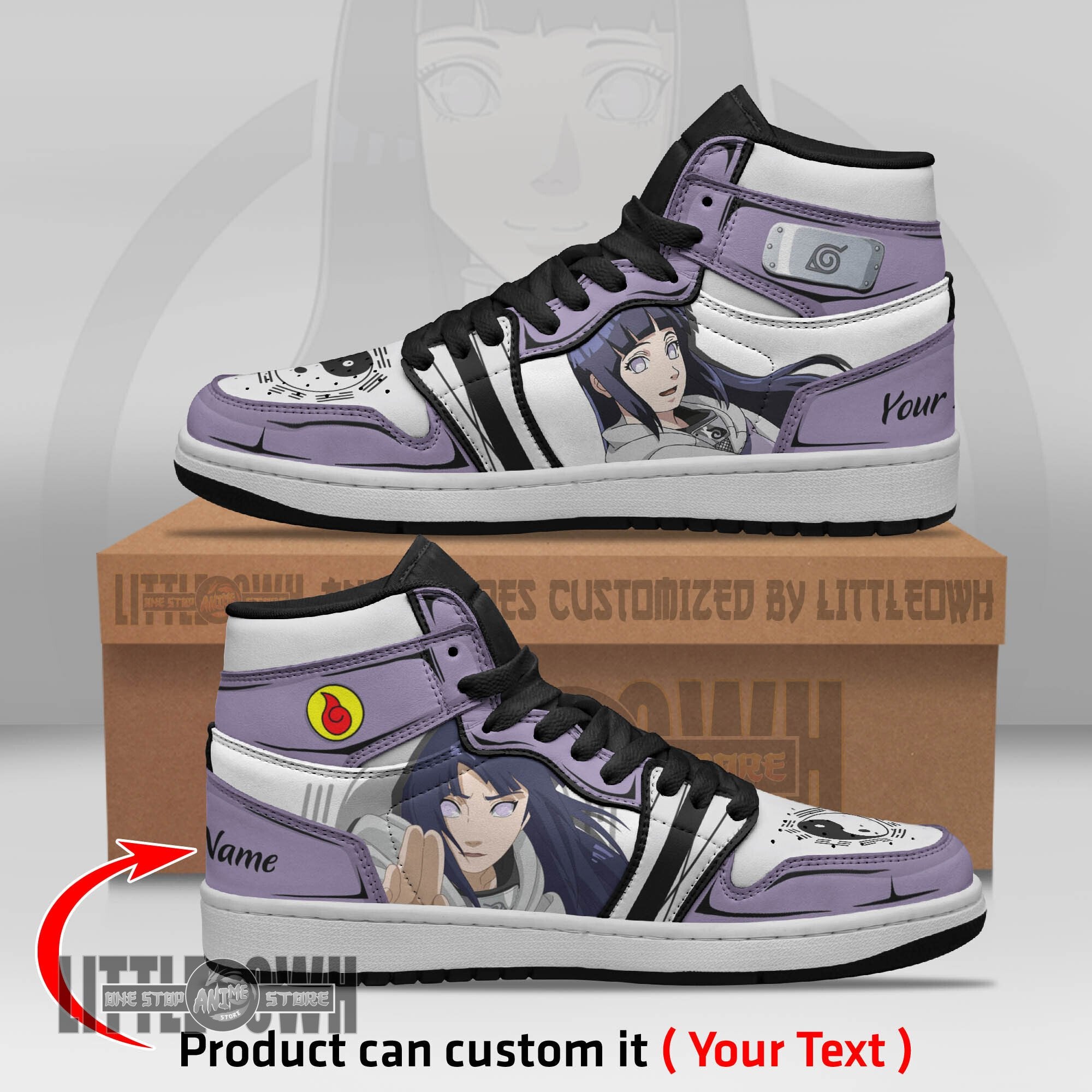 Ideafootwear Hinata Hyuga AJ1 High Sneakers Shoes For Men And Women